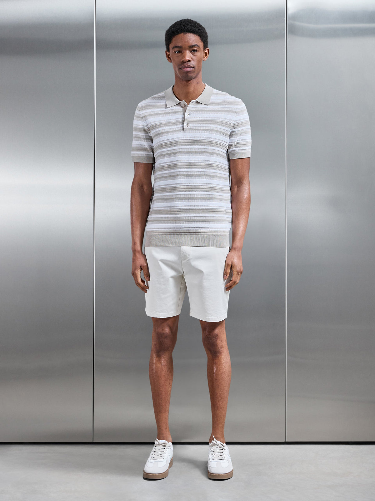 Bellano En Maille Texturé Stripe Polo