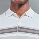 Cotton And Silk Colour Block Boutonné Polo