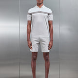 Cotton And Silk Colour Block Boutonné Polo