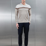 Cotton En Maille Colour Block Boutonné Polo