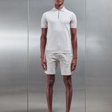 Herringbone En Maille Zippé Polo