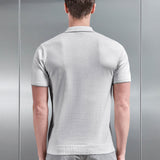 Herringbone En Maille Zippé Polo