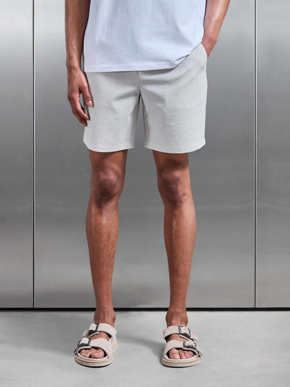 Short Seersucker Rayé