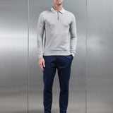 Tipped En Maille Manches Longues Polo